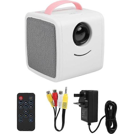 Mini projecteur éducatif pour enfants, home cinéma portable LED haute définition HDMI, rose, un cadeau idéal pour les enfants, fabriqué au Royaume-Uni. (1/5)