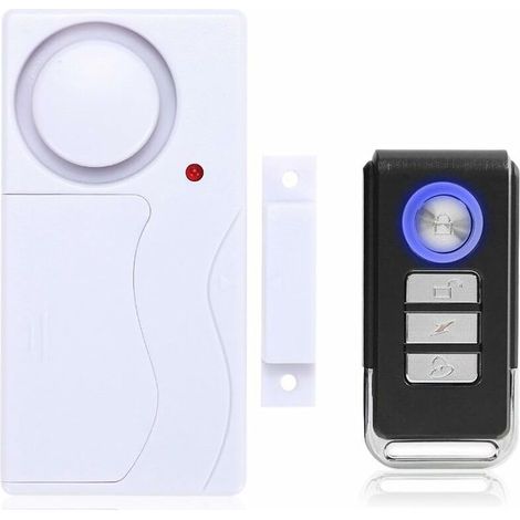 DEESSE SHOP - Alarme de porte et fenêtre - Alarme antivol sans fil avec télécommande, facile à installer, 105 dB très fort (comprend 1 alarme et 1 télécommande) (1/5)
