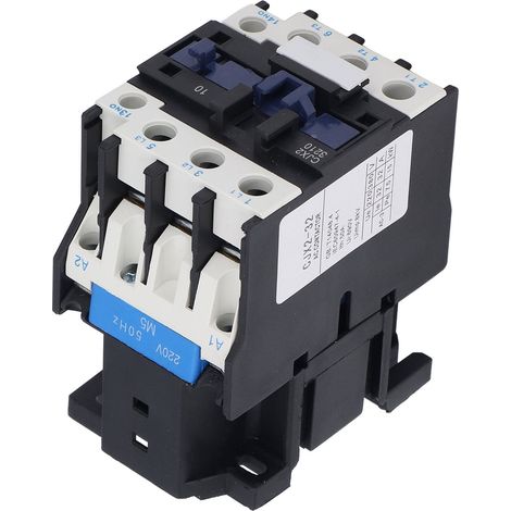 Contactor AC 220V 32A bobine 50Hz ouvert normal CJX2-3210 contact alliage argent Installer rail M5 domaine electrique (1/5)