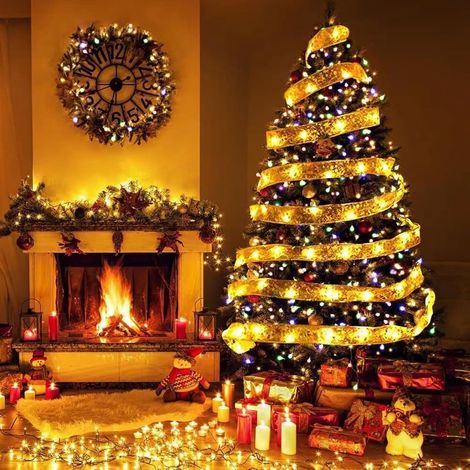 10 m lange Lichterkette mit 100 LEDs für Weihnachtsbäume und Innendekoration [Energieklasse A] (1/5)