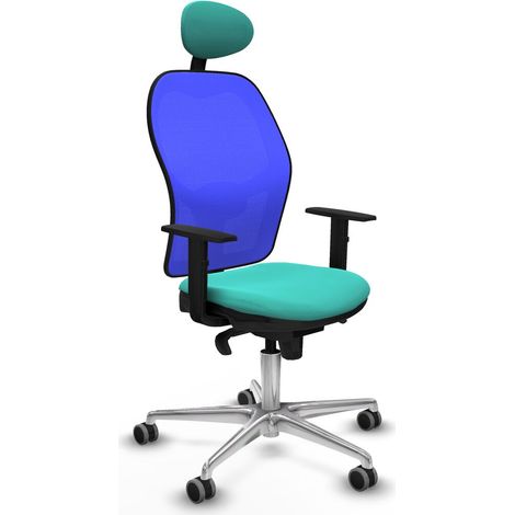 Sedia Ufficio con Poggiatesta Jorquera Piqueras y Crespo 1D086G1 Turchese (1/5)