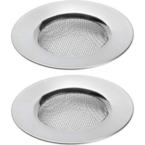 Langray – Lot de 2 filtres de drainage en acier inoxydable 3 pouces – Antirouille et anticorrosion – Pour éviers, douches et baignoires (1/5)