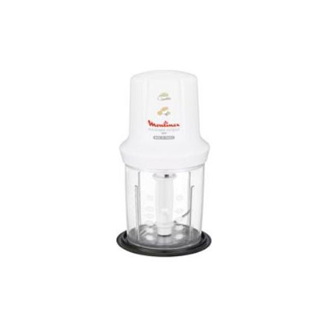 Moulinex – Mini hachoir 0,6 L – 2 vitesses – Lames en acier inoxydable – Moteur silencieux – Design ergonomique avec base antidérapante - DJ305110