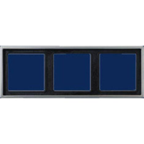 Jung ES 2983 Cornice tripla acciaio inox nero