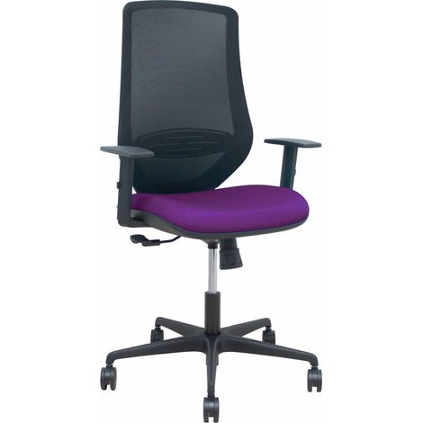 Silla Mardos sincro malla negra bali morado brazo regulable