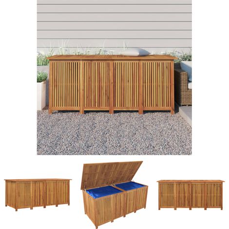 The Living Store - Gartenbox 175x80x75 cm Massivholz Akazie (1/5)