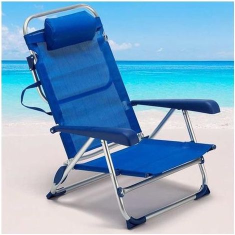 Chaise de plage reclinable Palau bleue 100 kg