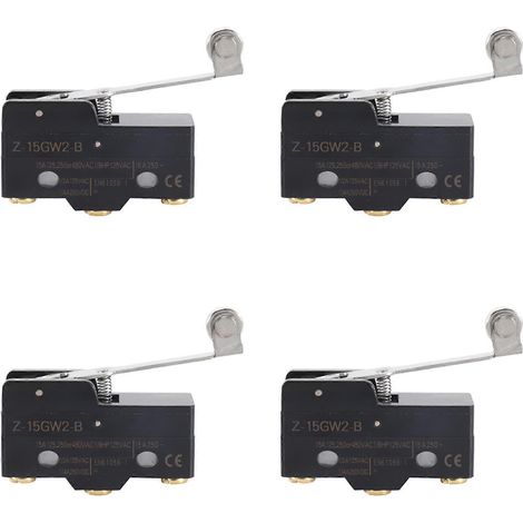 4x Tige à galet à charnière longue montée sur panneau AC/DC Micro-interrupteur de base Z-15Gw2-B (1/5)