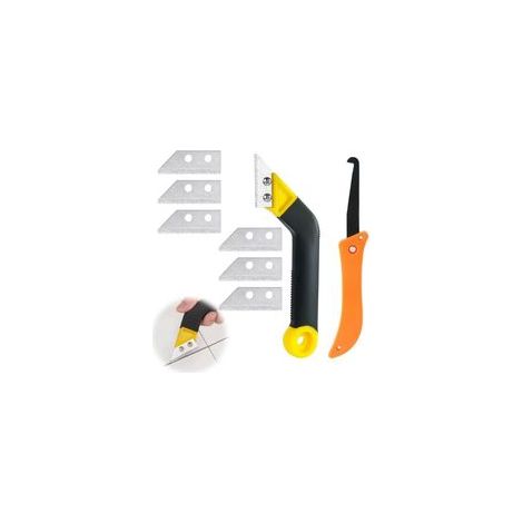 Grattoir à Joints, Lot de 9 Grattoirs Joints Carrelage, Grattoir Rasoir Nettoyage pour Carrelage, Grattoir a Dejointer Carrelage (1/5)