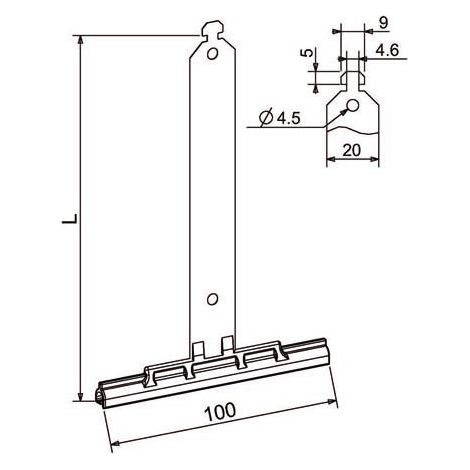 Attache Tablier Volet Roulant Crochet L8 - Tube OCTO - ZF (1/2)
