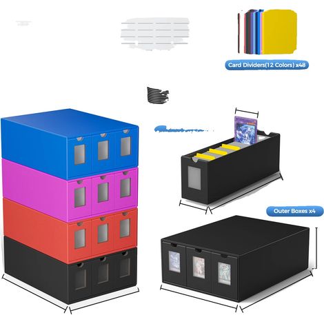 Caja de almacenamiento para tarjetas coleccionables, gran capacidad, organización eficiente, MULTI (1/2)