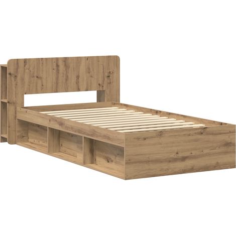 Maison Exclusive - Cadre de lit avec rangement Chêne artisanal 80 x 200 cm (1/5)
