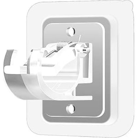 Soporte autoadhesivo para barra de cortina, no requiere taladro ni clavos, apto para baños, cocinas y hogares (transparente, 1 unidad). (1/5)