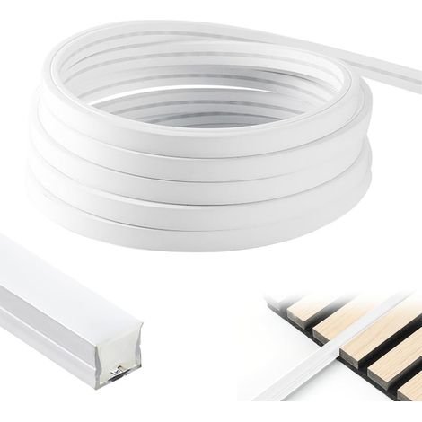 Flexible Silicone LED Profile, LED Profile 5m, Recessed LED for Acoustic Panel, Flexible Silicone Profile, LED Strip, for Ceiling, Cupboard, Bar, Panel Lighting (1/5)