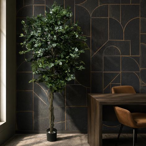 180cm Fire Retardant Black Olive Tree with 2925 Leaves and Natural Trunk - Premium Quality (1/5)