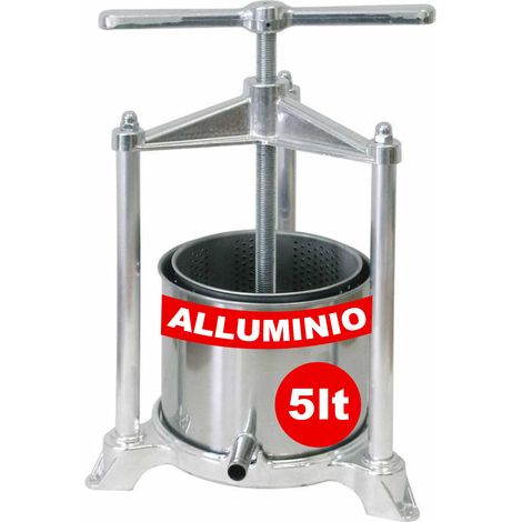 Torchietto premitutto in Alluminio 5L Torchio Manuale per Vino, Uva e Frutta Pressa Manuale Compatta, Resistente e Facile da Utilizzare (1/3)
