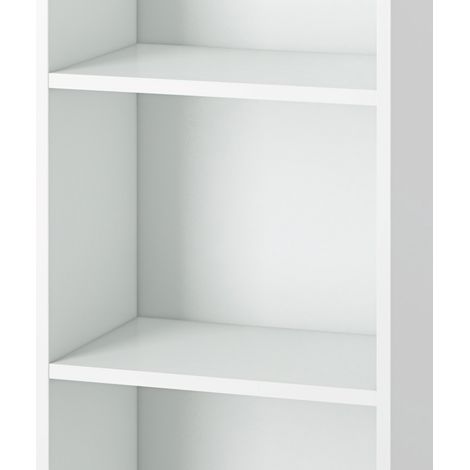 set 2 ripiani libreria stretta bianca
