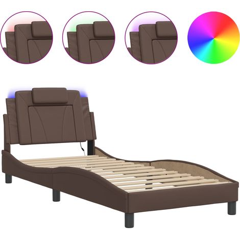 Maison Exclusive - Giroletto Viana con LED senza Materasso Marrone 80x200 cm (1/5)