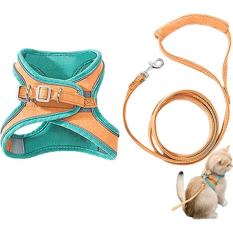 Harnais et laisse anti-évasion pour chat et petit chien, taille M, 1,5-4 kg (1/5)