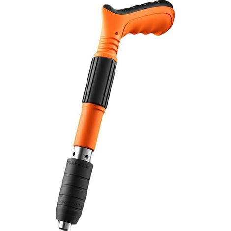 Pistolet à clous manuel portable orange, puissance réglable, silencieux, pour béton brique bois, outil de fixation murale multi‑usages (1/5)