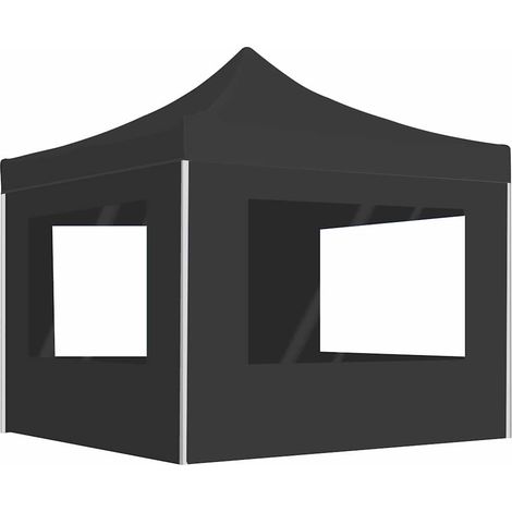 vidaXL Carpa plegable profesional con paredes aluminio gris 2x2 m (1/5)