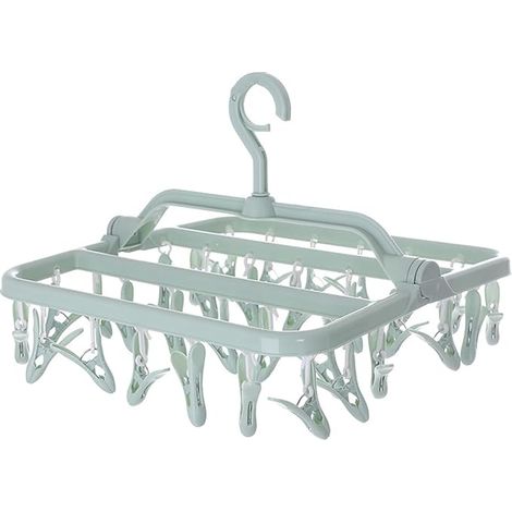 Séchoir pliable 32 pinces Intérieur/Extérieur Pour petits vêtements (1/5)