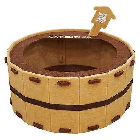 Nid pour chat robuste, doux et confortable, baignoire quatre saisons, lit en feutre semi-fermé amusant pour faire ses griffes et dormir. (1/4)