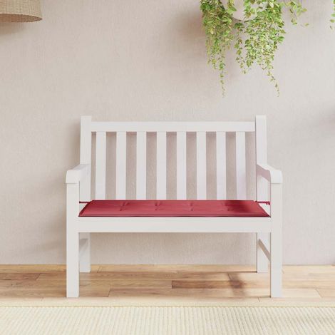 vidaXL Coussin de banc de jardin rouge bordeaux 100x50x3 cm