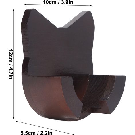 Ortviai Support mural en bois pour porte-filtre café 51/53/58 mm – fixation sans perçage, charge élevée (1/4)