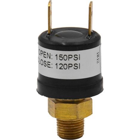 Pressostat 12 V 120-150 PSI pour compresseur de klaxon de train (noir) (1/5)