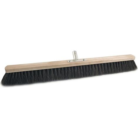 Balai Arenga, 800 mm de long, avec support de manche en métal, manche plat en bois (1/2)