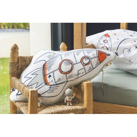 Coussin déco déhoussable 60 x 30 cm "Galaxie" 100% Coton l'Effet Papillon (1/3)