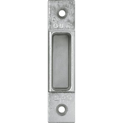 Schließplatte f. Secury f. Massiv- Automatic-Riegel, Stulp 20 mm,verzinkt silber (1/3)
