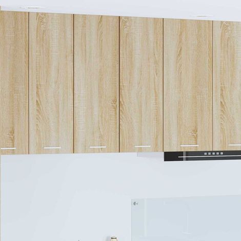 Hängeschrank 2 pcs Sonoma-Eiche und Weiß 30 x 31 x 80 cm