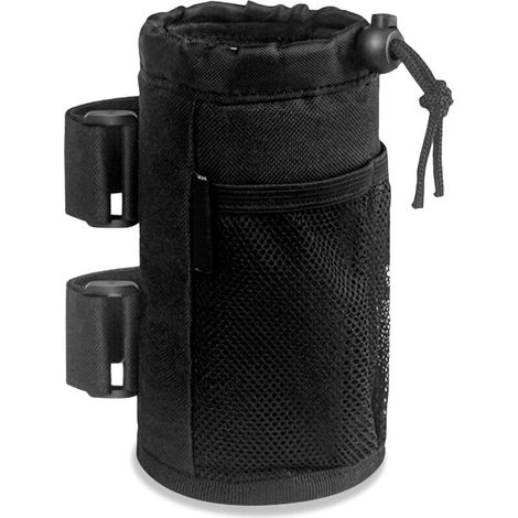 Porte-gobelet pour vélo avec poche filet, poignée à cordon étanche, porte-bouteille pour VTT (1/5)