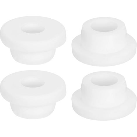 4Pcs Passe-fils En Caoutchouc 22mm Trou De Perçage, 13mm ID Trou Passe-fils Chapeau Blanc En Silicone Pour Câblage, Automobile (1/5)