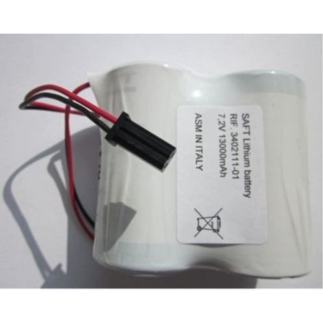 Saft pacco batteria doppia torcia litio 7,2V 13Ah compatibile antifurto SAET