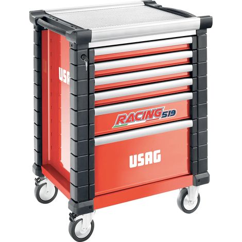 Carro USAG Caja de herramientas Racing de 6 cajones vacía 519 RS6/3V