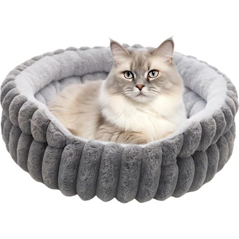 pour Chat Design Élégant pour Lit De Chat,Nid Donut Rond Chaud D'intérieur (1/5)