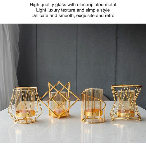 Vase décoratif doré en verre transparent robuste de 16 x 14 cm, idéal pour les mariages artistiques. (1/5)
