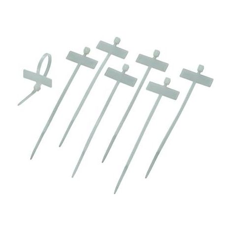 MARQUEUR DE CÂBLE SURFACE DE MARQUAGE : 25 X 9 MM COLORIS NATUREL 539830 100 PCS TRU COMPONENTS