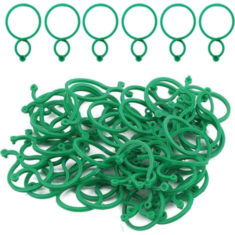 200 x Reusable Garden Clips for Climbing Plants - Tomato Cucumber and Vegetable Holder - Strong Plastic Plant Ties (1/5)