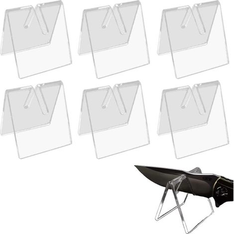 6 Pcs Présentoir Couteaux Acrylique Transparent Support Fixe Poignard Supports Collecte Couteaux Porte-Couteau Support d'Épée Présentation l'Exposition Knife Display (1/5)