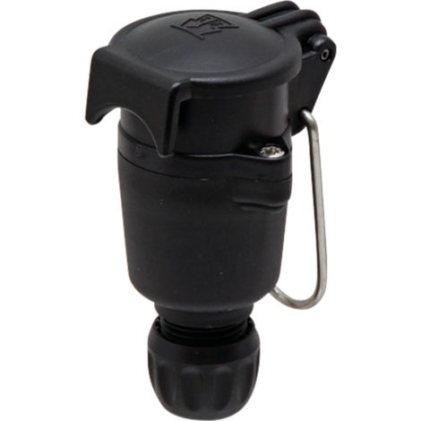Conector eléctrico de 7 pines, 6/12 V, 16 A, 1,5 mm², para cable de 9,2-11,5 mm.