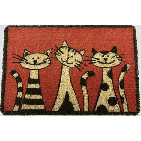 FELPUDO DE VINILO RIZADO GATOS (1/2)