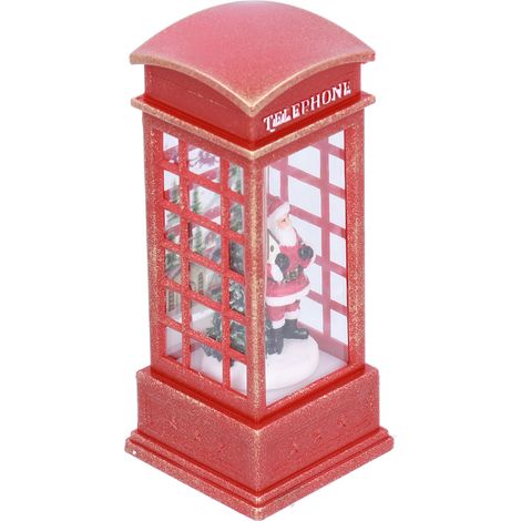 Décorations de Noël, cabine téléphonique, veilleuse, décoration intérieure, cadeau lumineux, vieil homme (1/5)