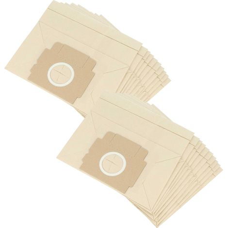 vhbw 20x Vacuum Cleaner Bag compatible with Moulinex AK 3... Power Clean, AK 252 Power Clean Vacuum Cleaner, 22.5 cm x 19 cm, Sand-Coloured (1/5)