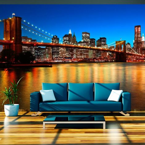 Papier Peint "Pont de Brooklyn au Crépuscule New York" 270 x 350 cm (1/2)