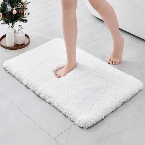 Tappetino da Bagno in Microfibra, Ultra Assorbente, Lavabile e Antiscivolo, Spesso e Soffice, con Fondo in Gomma per Vasca e Piatto Doccia, Extra Morbido 50 x 80 cm (1/5)