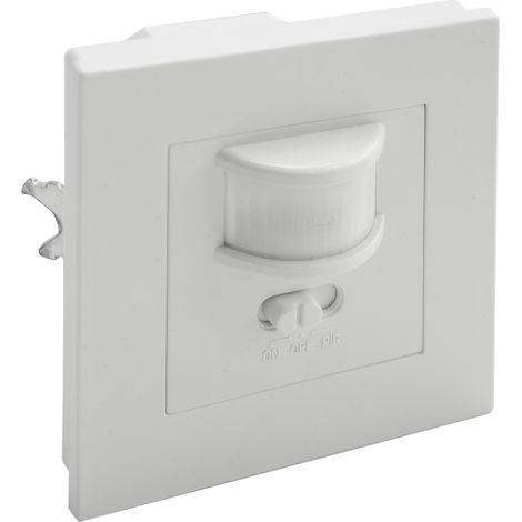 Sensore di movimento a incasso 500W 230V 160 gradi 9m bianco clic PIR Ideus 03692 (1/2)